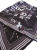 *¤* FENDI: Logo Print Chiffon Scraft-Black/Grey-White size 58x58 cms.